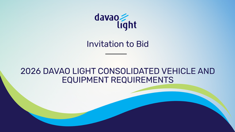 INVITATION TO BID: 2026 DAVAO LIGHT CONSOLIDATED VEHICLE AND EQUIPMENT REQUIREMENTS