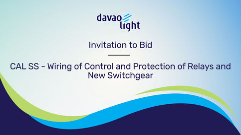 INVITATION TO BID: CAL SS - Wiring of Control and Protection of Relays and New Switchgear
