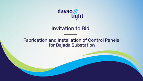 INVITATION TO BID - Fabrication and Installation of Control Panels for Bajada Substation