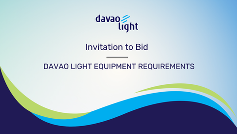 INVITATION TO BID: DAVAO LIGHT EQUIPMENT REQUIREMENT