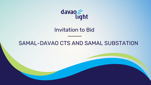 INVITATION TO BID SAMAL - DAVAO CTS AND SAMAL SUBSTATION
