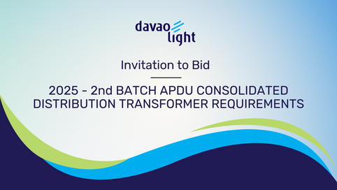 INVITATION TO BID: 2025 - 2nd BATCH APDU CONSOLIDATED DISTRIBUTION TRANSFORMER REQUIREMENTS