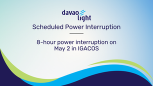 8-hour power interruption on May 2 in IGACOS
