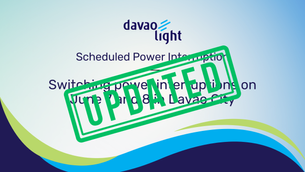 UPDATED: Switching power interruptions on June 7 and 8 in Davao City