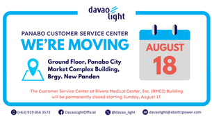 Advisory: Transfer of Panabo Service Center