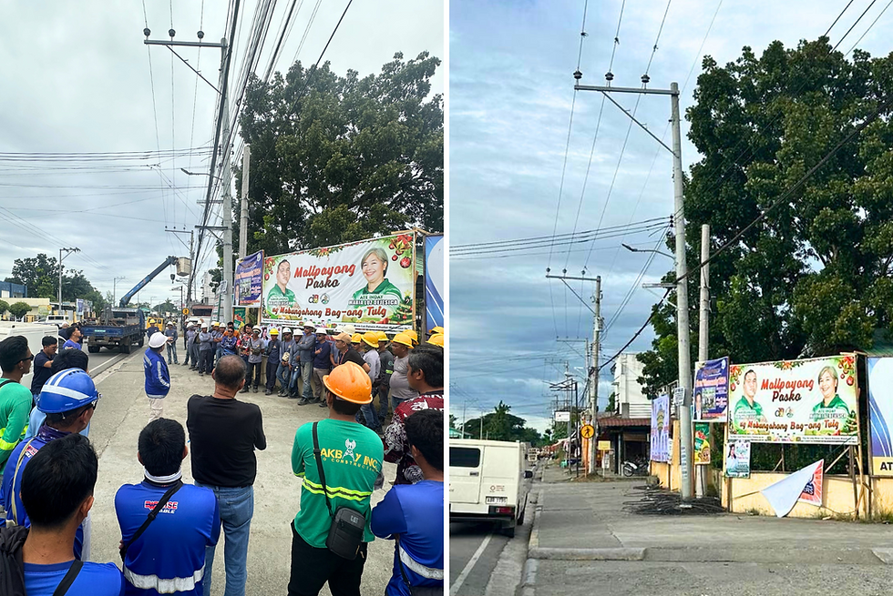 Before and After. The Pilot Site Launching project partners cleared inactive wires and cables, bundled and fixed active or low-lying ones, and removed redundant poles along Feeder Road 3 to Feeder Road 2, National Highway of the Municipality of Santo Tomas. The ordinance primarily aims to regulate pole usage and pole wire installation and also seeks to enhance public safety and improve the overall visual appeal of the Municipality.