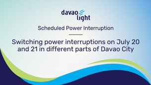 Switching power interruptions on July 20 and 21 in different parts of Davao City