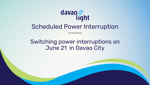 Switching power interruptions on June 21  in Davao City