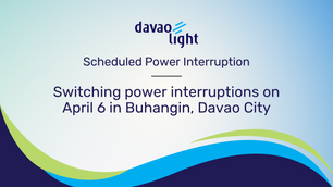 Switching power interruptions on April 6 in Buhangin, Davao City
