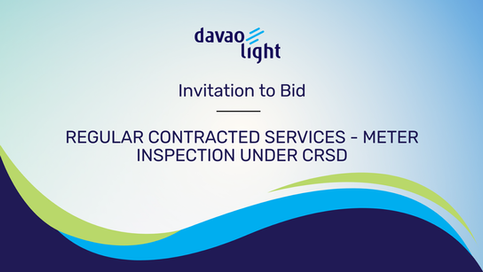 INVITATION TO BID: Regular Contracted Services - Meter Inspection under CRSD