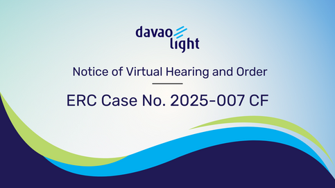 Notice of Virtual Hearing and Order for ERC Case No. 2025-007