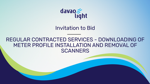 INVITATION TO BID: Regular Contracted Services - Downloading of Meter Profile Installation and Removal of Scanners