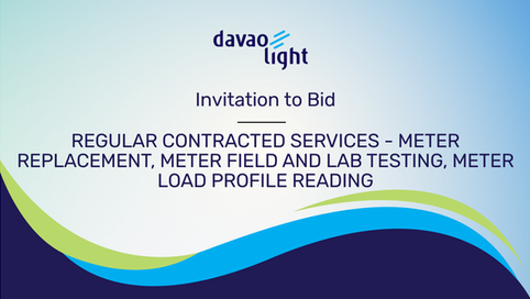 INVITATION TO BID: Regular Contracted Services - Meter Replacement, Meter Field and Lab Testing, & Meter Load Profile Reading