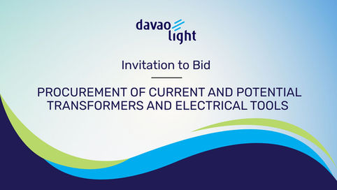 INVITATION TO BID: PROCUREMENT OF CURRENT AND POTENTIAL TRANSFORMERS AND ELECTRICAL TOOLS